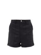 Matchesfashion.com E. Tautz - Turn-up Hem Cotton Shorts - Mens - Black
