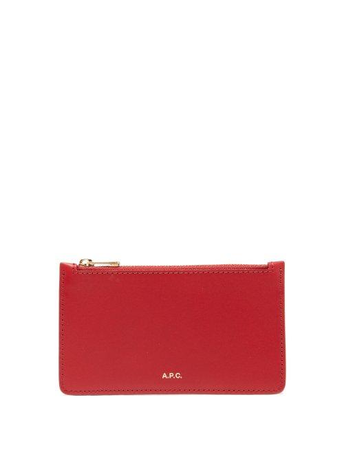Matchesfashion.com A.p.c. - Willow Foiled Logo Wallet - Womens - Red