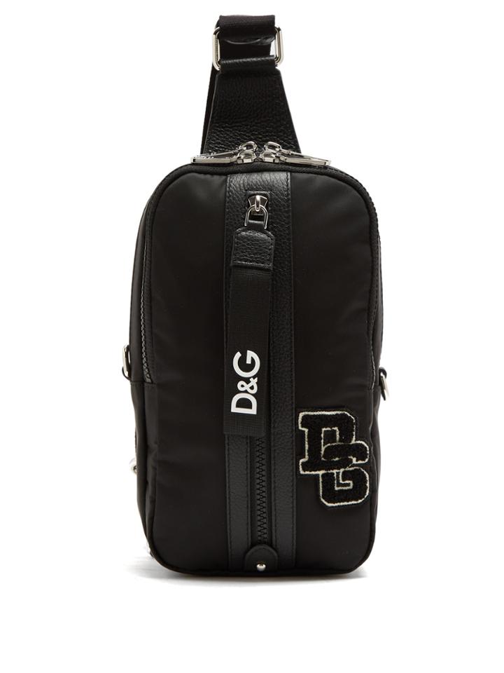 Dolce & Gabbana College Logo Patch One-strap Backpack