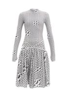 Matchesfashion.com Marine Serre - Psychedelic Salamander-print Jersey Dress - Womens - White Print