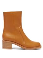 Ladies Shoes Gianvito Rossi - Leather Ankle Boots - Womens - Tan
