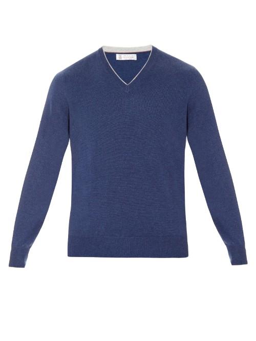 Brunello Cucinelli V-neck Cashmere Sweater