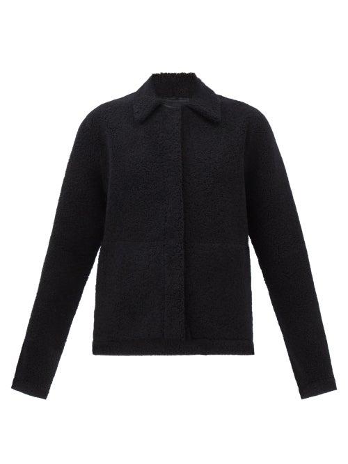 Raey - Shearling Jacket - Womens - Dark Navy