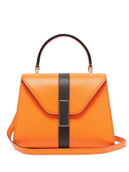 Matchesfashion.com Valextra - Iside Mini Grained Leather Bag - Womens - Orange