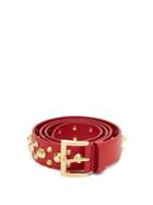 Matchesfashion.com Prada - Studded Leather Belt - Womens - Red