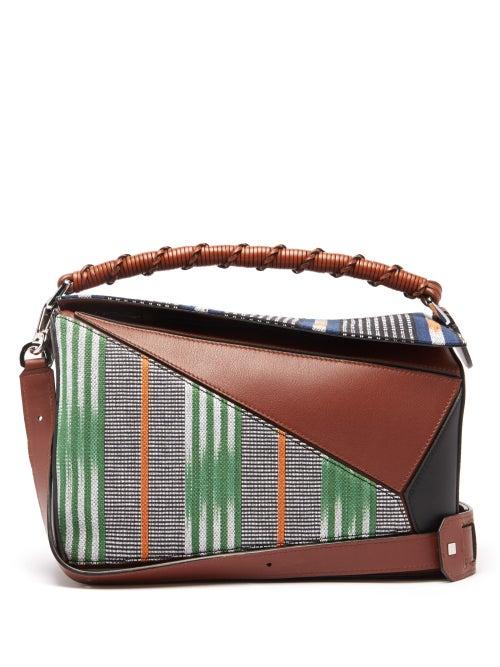Matchesfashion.com Loewe Paula's Ibiza - Puzzle Leather Cross-body Bag - Womens - Tan Multi