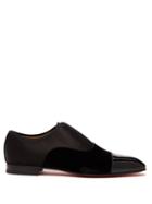 Matchesfashion.com Christian Louboutin - Alpha Male Satin And Patent Leather Dress Shoes - Mens - Black