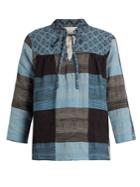 Ace & Jig Constance Plaid And Jacquard Cotton Top
