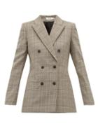 Matchesfashion.com Cefinn - Double Breasted Prince Of Wales Check Blazer - Womens - Brown Multi
