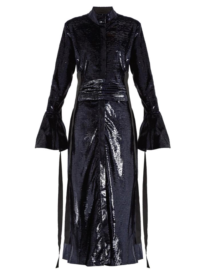 Ellery Tie-waist Velvet-effect Dress