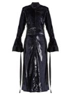 Ellery Tie-waist Velvet-effect Dress
