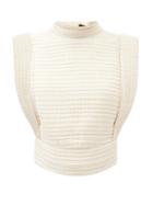 Matchesfashion.com Isabel Marant - Carola Sleeveless Quilted-cotton Top - Womens - Ivory