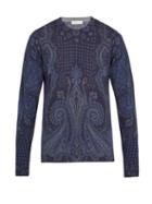 Matchesfashion.com Etro - Paisley Pattern Wool Blend Sweater - Mens - Multi