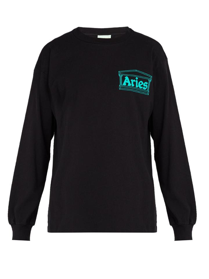 Aries Logo Cotton T-shirt