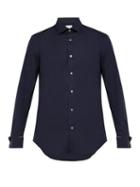 Matchesfashion.com Paul Smith - Artist Stripe Double Cuff Cotton Shirt - Mens - Navy