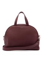 Matchesfashion.com The Row - Grained-leather Bowling Bag - Womens - Burgundy