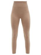 Matchesfashion.com Ernest Leoty - Eleonore High-rise Wool-blend Thermal Leggings - Womens - Dark Beige
