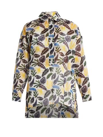 Kalmar Leaf-print Cotton Shirt