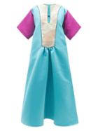 Rianna + Nina - Bib-front Vintage Silk-satin Maxi Dress - Womens - Multi