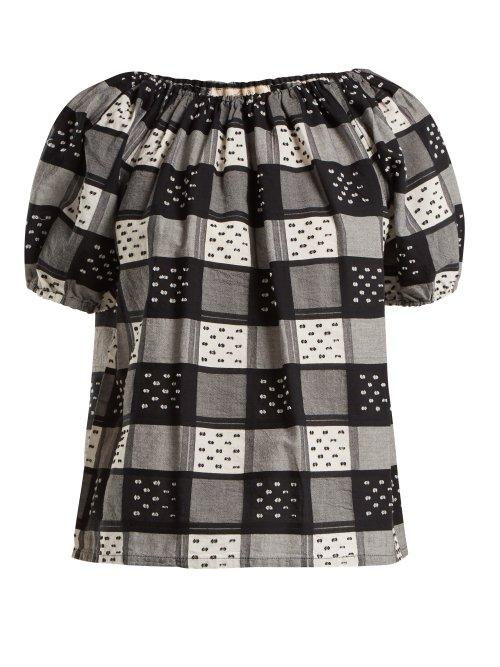 Matchesfashion.com Ace & Jig - Gelato Checked Cotton Top - Womens - Black White