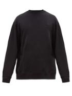 Matchesfashion.com Acne Studios - Chest Patch Cotton Jersey Sweatshirt - Mens - Black