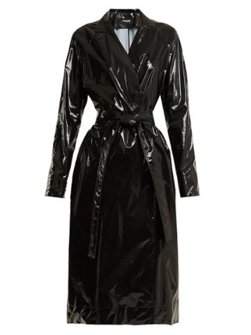 Matchesfashion.com Kwaidan Editions - Rubbish Tie Waist Vinyl Trench Coat - Womens - Black