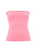 Extreme Cashmere - No.180 Rolled-edge Stretch-cashmere Bandeau Top - Womens - Pink