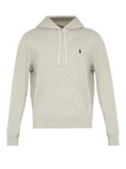 Matchesfashion.com Polo Ralph Lauren - Hooded Logo Embroidered Cotton Sweatshirt - Mens - Grey
