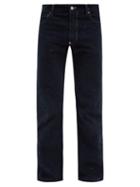 Phipps - Embroidered Organic Cotton-corduroy Boot-cut Jeans - Mens - Navy