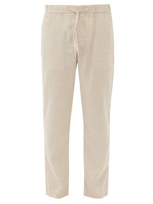 Matchesfashion.com Frescobol Carioca - Drawstring Linen-blend Trousers - Mens - Beige