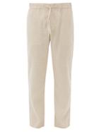 Matchesfashion.com Frescobol Carioca - Drawstring Linen-blend Trousers - Mens - Beige