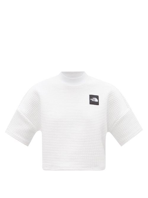 The North Face - Mhysa Waffle-knit Cropped T-shirt - Womens - White