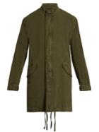 Vince Stand-collar Linen And Cotton-blend Parka