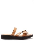 Matchesfashion.com Loewe - Gate Leather Flatform Sandals - Womens - Light Tan