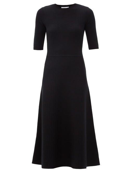 Matchesfashion.com Gabriela Hearst - Geneva Wool-blend Midi Dress - Womens - Black