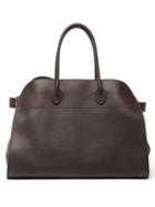 Ladies Bags The Row - Soft Margaux 15 Grained-leather Tote Bag - Womens - Dark Brown