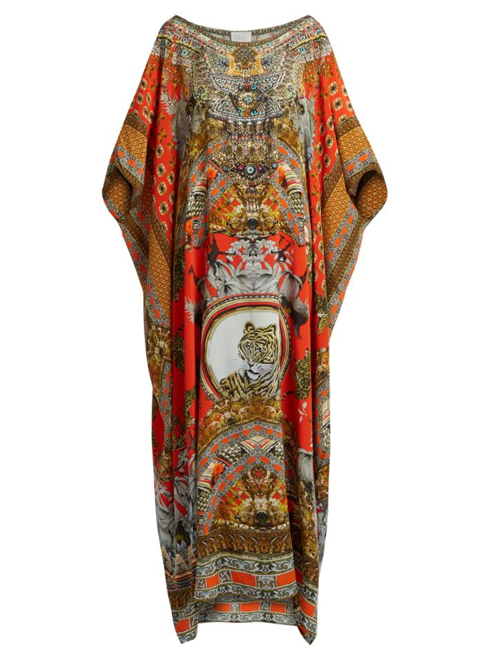 Camilla Hangzhou Hollywood-print Silk Kaftan