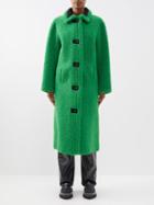 Stand Studio - Kenca Reversible Faux-shearling Coat - Womens - Green Black