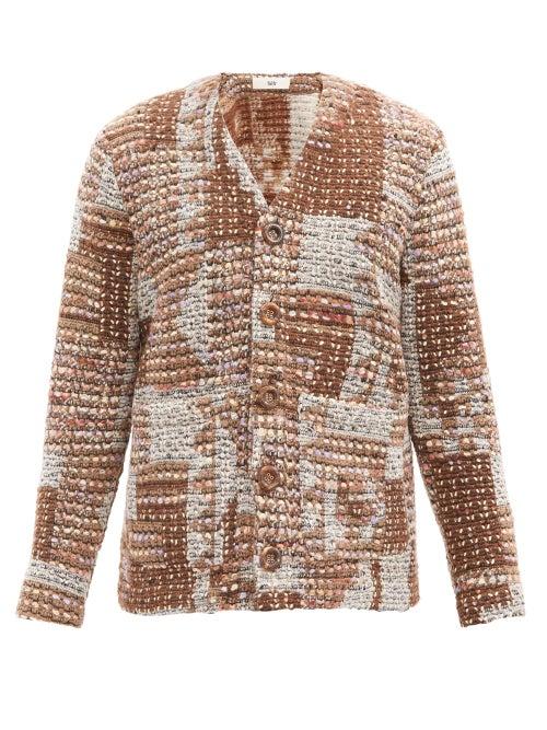 Matchesfashion.com Sfr - Gote Patchwork Knitted Cardigan - Mens - Multi