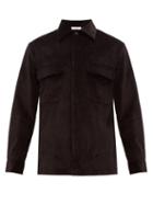 Matchesfashion.com Dunhill - Spread Collar Cotton Corduroy Overshirt - Mens - Black