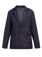 Matchesfashion.com Martine Rose - Big Check Padded Wool Blazer - Womens - Navy