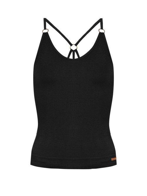 Matchesfashion.com Pepper & Mayne - Margot Ribbed Compression Vest - Womens - Black