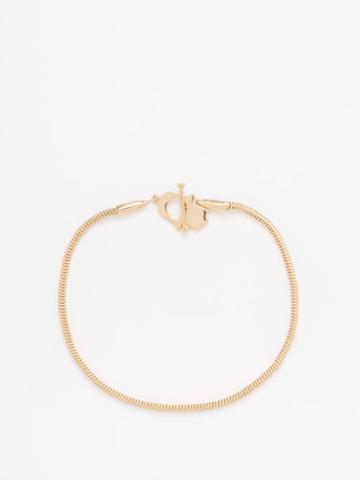 Luis Morais - Hamsa-clasp 14kt Gold Snake-chain Bracelet - Mens - Yellow Gold