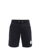 Matchesfashion.com Moncler - Logo-patch Cotton-jersey Shorts - Mens - Dark Navy
