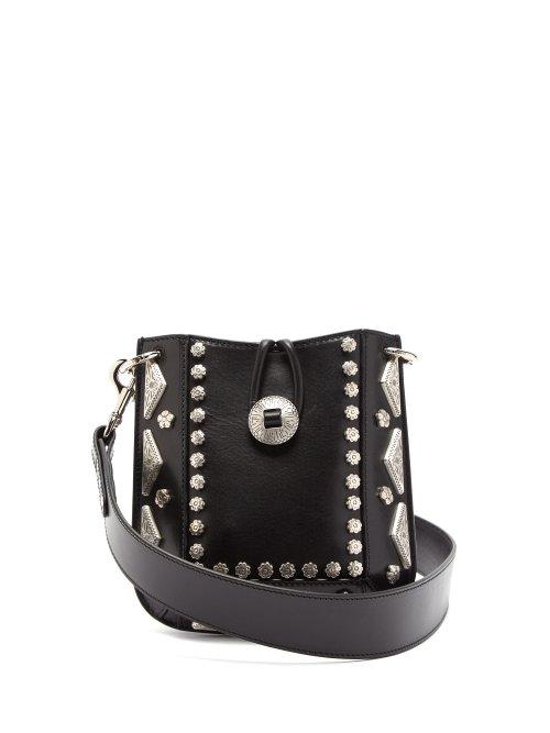 Matchesfashion.com Isabel Marant - Nasko Studded Leather Cross Body Bag - Womens - Black