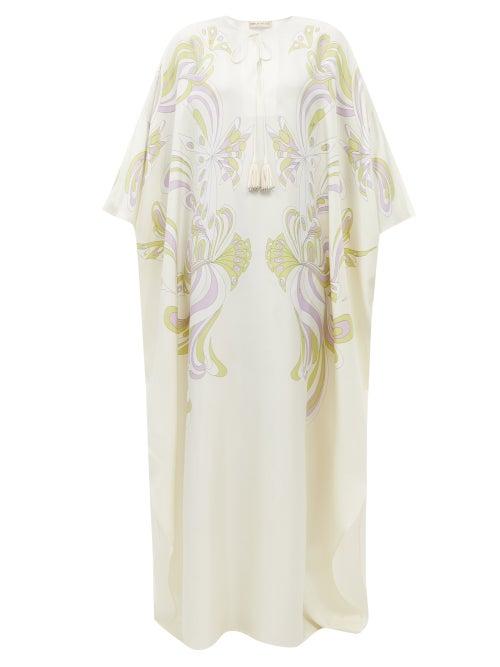 Emilio Pucci - Printed Silk Kaftan - Womens - Ivory Multi