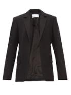 Raey - Martingale-belt Wool Tuxedo Jacket - Womens - Black