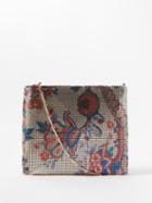 Paco Rabanne - Pixel Paisley-print Chainmail Shoulder Bag - Womens - Gold Multi