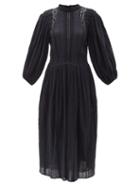 Isabel Marant Toile - Jaena Lace Cotton-voile Midi Dress - Womens - Black
