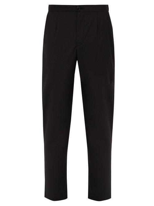 Matchesfashion.com President's - Loro Piana Virgin Wool Poplin Trousers - Mens - Black